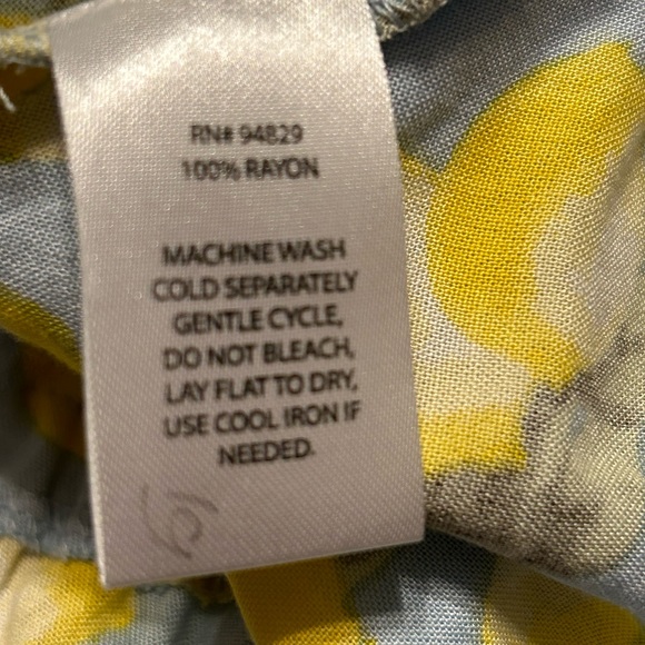 Derek Heart Pastel Blue with Lemon Print Off-The-Shoulder Blouse - Picture 9 of 9